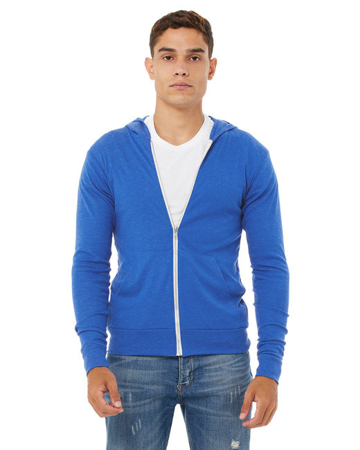 mens hoodies Unisex Triblend Full-Zip Lightweight Hoodie